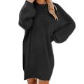 Women Winter Sweater Knit Crewneck Warm Long Sleeve O-Neck Casual Sweatshirts Dress Solid Color Oversized Basic Ladies Cloth. 