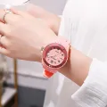 Kids Exam Watch Girls Boys Elementary School Waterproof Imitation Drop Macaron Little Fresh Sport Jelly Candy Color. 