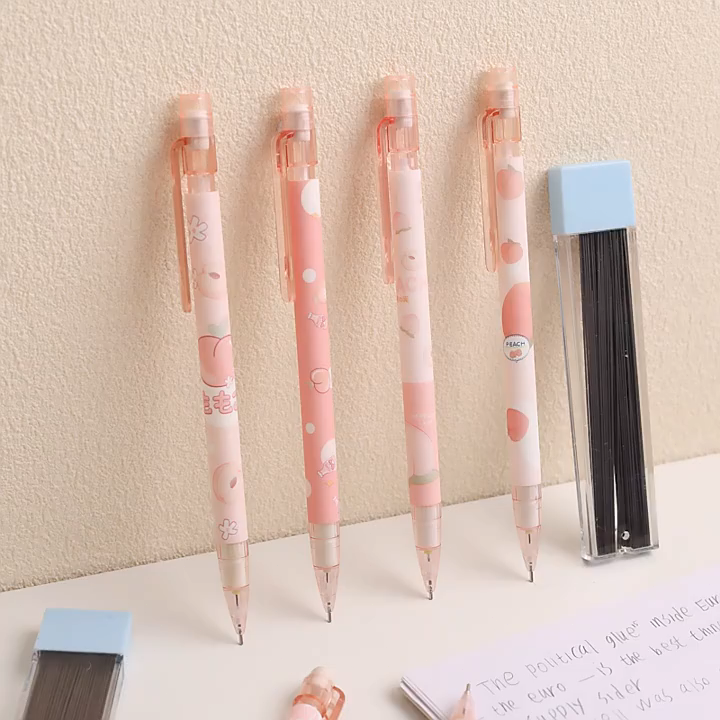 Movable Pencil 0.5mm Mechanical Pencil Peach Astronaut Automatic Pencils Cute Animals Press Pen Student