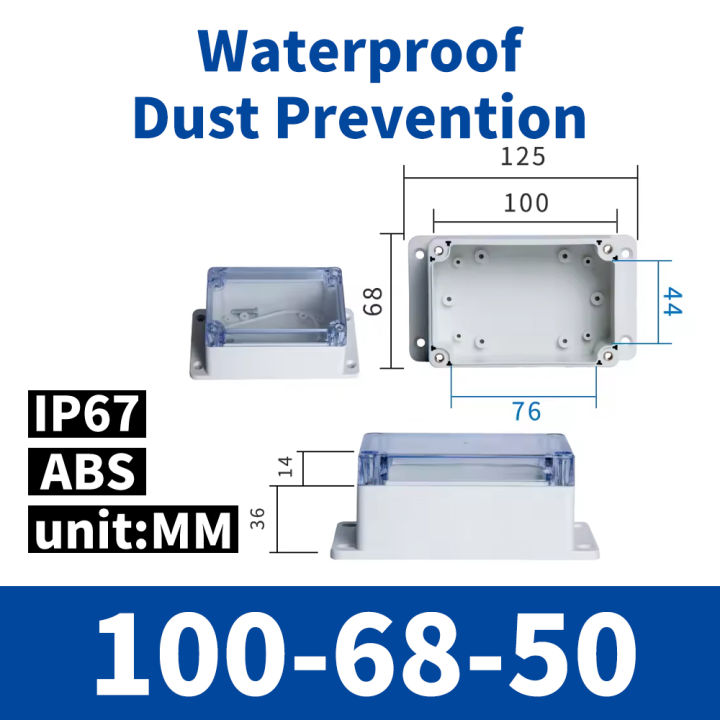 100x68x50mm%20Waterproof%20Plastic%20Electrical%20Project%20Box%20Enclosure%20Case%20for%20Outdoor%20Electronics%20Instruments%20Junction%20Housing%20-%20Image%203