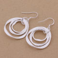 Production charm women lady Valentine's gift  silver color circles earringscharm Women free shipping  jewelry. 