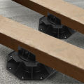 Black Bearing Decking Board Height Adjustable Building Material Booster Strong Suitable for Aluminium WPC Wood. 