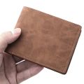 2025 New Wallet Men Short Dollar Clip Zipper Simple Soft Leather Lightweight. 
