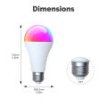 MOES Tuya Smart Matter WiFi/Zigbee 14W LED Bulb E27 Music Sync Functional 16M RGB Scenarios Light Intelligent Voice APP Control lightify. 