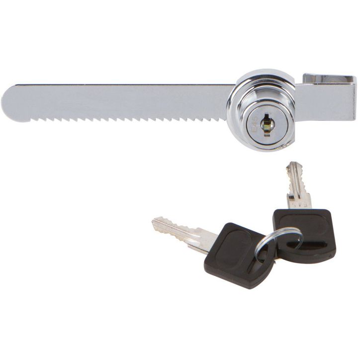 Sliding Glass Door Ratchet Lock with Chrome Finish - Premium Cabinet Locks