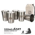 Outdoor 304 Stainless Steel Cup Set Camping Cup 4/6/8PCS Camping Portable Water Cup Travel Coffee Cup Picnic Barbecue Beer Cup.