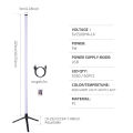 103CM RGB LED Floor Lamp Smart Remote Control Modern Corner Floor Lamp Atmospheric Standing Stand Light Christmas Decor Lighting. 