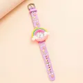 2024 New Rainbow Cloud Printed Silicone Band Children's Watch Girl Cute Cartoon Quartz Watch Kids Watches Boys Girl Watche. 