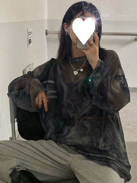 T-shirt%20Women%20Tie%20Dye%20Long%20Sleeve%20Ladies%20Spring%20Loose%20High%20Street%20Stylish%20Thin%20Leisure%20Minimalist%20Harajuku%20Ins%20Comfortable%20Chic%20-%20Image%206
