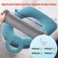Thicker Bathroom Toilet Seat Cover Pads - Soft Warmer Toilet Seat Cushion Cover Stretchable Washable Cloth. 
