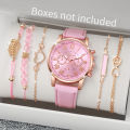 Surprise  Watch Set Blind Box- 6PCS Fashion Women Watches Bracelets Set Casual Leather Band Wristwatches（Without Box）. 