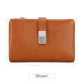 New Women's Wallet Fashionable and Minimalist Short Zero Wallet Small and Fresh Three Layer Large Capacity PU LeatherCardSeatBag. 