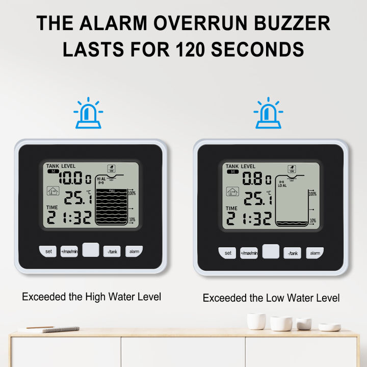 【Hot】Wireless Water Tank Level Monitor 100m Remote Transmission High ...