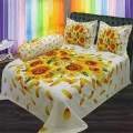 new collection prime luxury cotton double size twill panel bed sheet size (7.5×8.5)  King size with two pillow cover. 