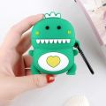 Cartoon Dinosaur Headphone Case For AirPods 1/2/3/Pro 3D Animal Earphone Case Wireless Charging Soft Cover Box Protective Bags. 