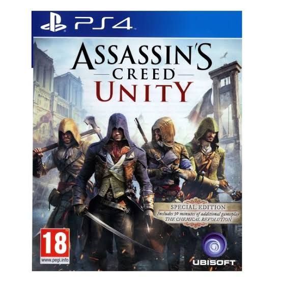 Assassin's Creed Unity ps4 game cd dvd disk (used) assassins creed series playstation 4 games