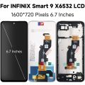 6.7"Original for Infinix Smart 9 X6532 LCD Display Touch Screen Digitizer Assembly for Infinix Smart9 LCD Replacement. 