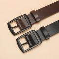 New Luxury Belt for Men PU Leather Belt Metal Pin Buckle High Quality Famous Brand Designer Waist Strap Belt for Jeans Plus Size.