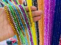 30 Strings Mix Colours 85 Pcs in one String 6mm Crystal Beads for suiting. 