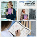 TREES Notebook Promotion 2026-2027 A5 Weekly & Monthly Planner ,Gold coil binding, purple minimalist notebook. 