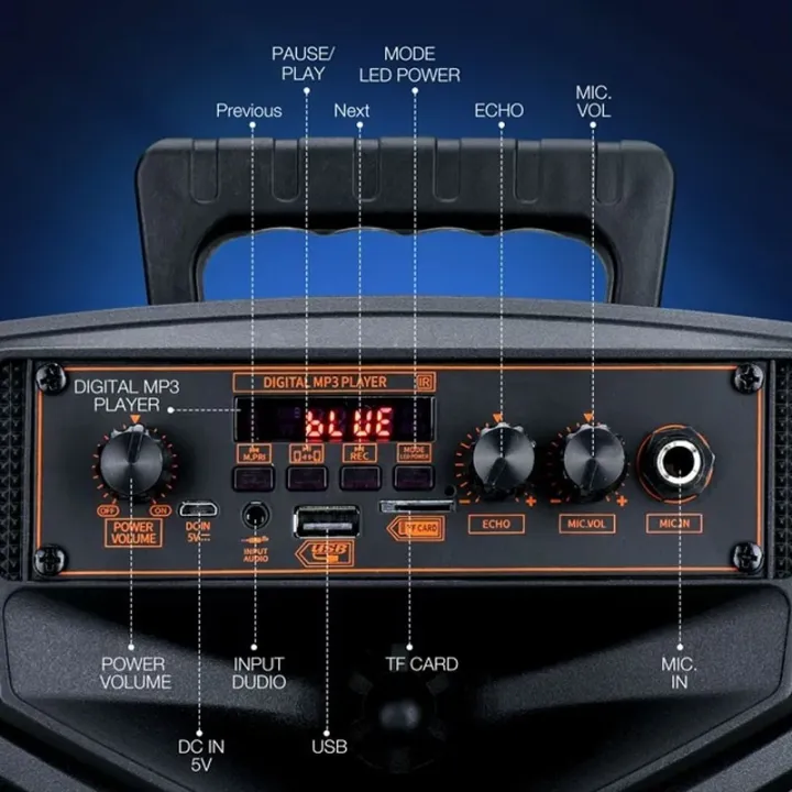 Big%20Sound%208%20inch%20Rechargeable%20%20Portable%20%20Bluetooth%20Party%20Speaker%20With%20Wired%20%20Mic%20,%20Remote%20-%20Image%205