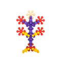 Children's 3D snowflake flake plum blossom building block rotatable toy. 
