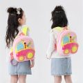 Cartoon Plush Kid Backpack Engineering Vehicles Kindergarten Schoolbag Baby Toddler Backpack 3D Excavator Tractor Backpack.
