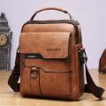 New Men Crossbody Bag Shoulder Bags Vintage Handbags Large Capacity PU Leather for Man Messenger Tote. 