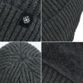 Outdoor Men Winter Knitted Hat Plush Warmth Peaked Cap Earmuff Casual Fashion Faux Fur Lined Hooded Hats Cycling Ear Protection. 