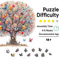 Tree of Life Creative Wooden Puzzle - Irregular Fragmented Wooden Toys - Handmade Decorations - Christmas , Birthday . 