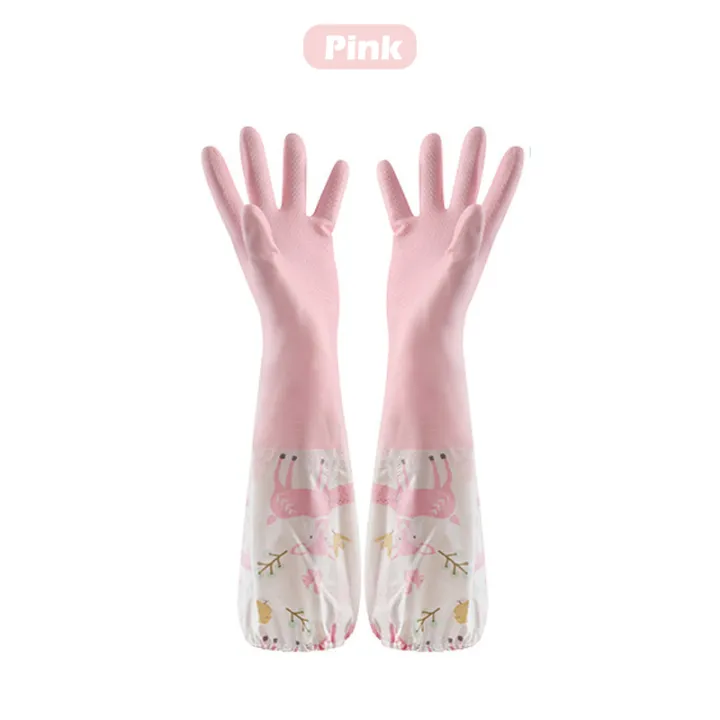 Dishwashing%20Gloves%20Single%20Layer%20Household%20Chore%20Splicing%20Sleeve%20Waterproof%20Gloves%20Plush%20Elastic%20Band%20Mouth%20Rubber%20Gloves%20-%20Image%207