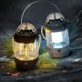 Outdoor Handheld Camping Lights LED Colorful Stage Lights Vintage Tungsten Light Retro Decorative Night Lamp Ambient Light Emergency power  bank  USB hub. 