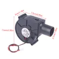 DC 12V/24V Portable Air Blower 2500R Centrifugal Radial Air Cooler 7530 Smelting Metal Fan BBQ Blower Charcoal Cooling Fan. 