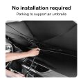 Car Sunshade Umbrella-style Front Glass Silver Glue Sunscreen Heat Insulation Cloth Uv Resistant Folding Umbrella Tools Amagi.