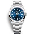 Stainless Steel Luxury Men Watch Quartz Analog Business Chain Casual Wrist blue Dial Watches For Boys and Gents. 