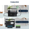 Big Screen Tabletop Radio Portable Radios AM FM Rechargeable Battery Operated High Power Speaker for Elder Radio Outdoor Camping. 
