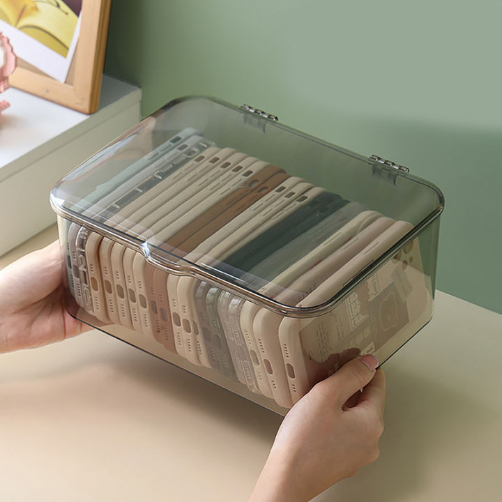 Acrylic%20Sundries%20Storage%20Basket%20Phone%20Case%20Holder%20Ins%20Transparent%20Phone%20Case%20Organizer%20Storage%20Box%20with%20Cover%20Home%20Desktop%20-%20Image%203
