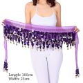 Thailand/India/Arab Dancer Sequins Tassels Skirt Women  Belly Dance Hip Scarf Wrap Belt Dancer Skirt Female Show Costumes. 