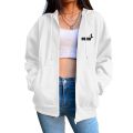 New in Women Tracksuit Trend Printing Hooded Sweatshirts Pants 2Pcs Set Casual Zipper Overcoat Suit Daily Clothing Autumn Winter. 