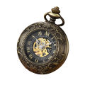 Luxury Retro Golden Hollow Skeleton Mechanical Pocket Watch Mens Fob Chain Steel Exquisite Sculpture Women Men Pocket Wath Gifs.