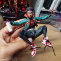 Sentinel Sv Action Spiderman Miles Morales Action Figure Model Spider-Man Into The Spider Verse Peter Parker Miles Figurine Toys. 