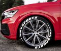 SPORTS] car motorcycle tire letter stickers pvc rubber material car modification wheel. 