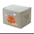 Foldable Storage Box for Clothes, Quilts & Toys | Cartoon Animal Design Kids Organizer | Dustproof Travel Bag. 