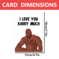 1pc, Funny Birthday Card, I Love You Barry Much, Rude Meme Greeting Card For Her, Barry Wood Meme Joke Card For Him.. 