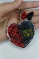 Customized keychain - Heart keychain with name. 