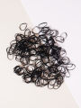 500pcs black elastic rubber bands for hair salon tools with ponytail hairstyle and small braid design Special for real hair wigs. 