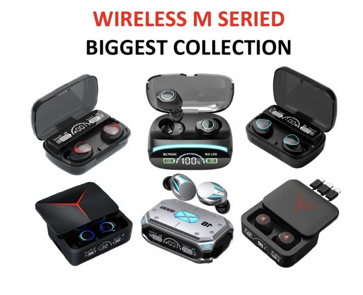 Wireless Bluetooth TWS Earbuds M-series Collection M10,M30 Gaming,M38,M41,M88 Plus,M90 pro