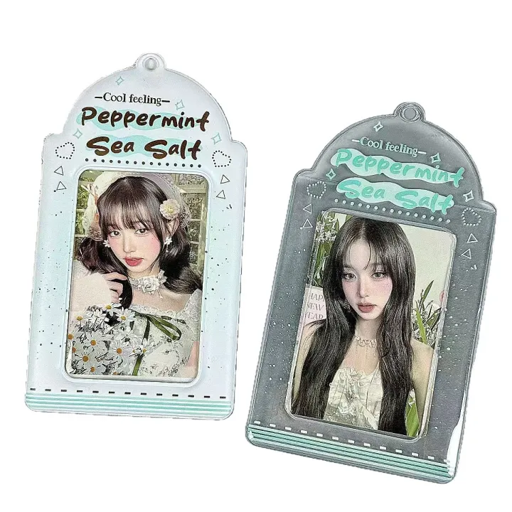 2pcs%20Korean%20Style%20Sea%20Salt%20PVC%203%20Inch%20%20Polaroid%20Photocard%20Display%20Pendant%20Card%20Holder%20-%20Image%204