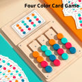 Montessori Wooden Color Matching Puzzles Logic Game - Early Education Busy Board Toy for Kids Baby Color Cognition Learning. 