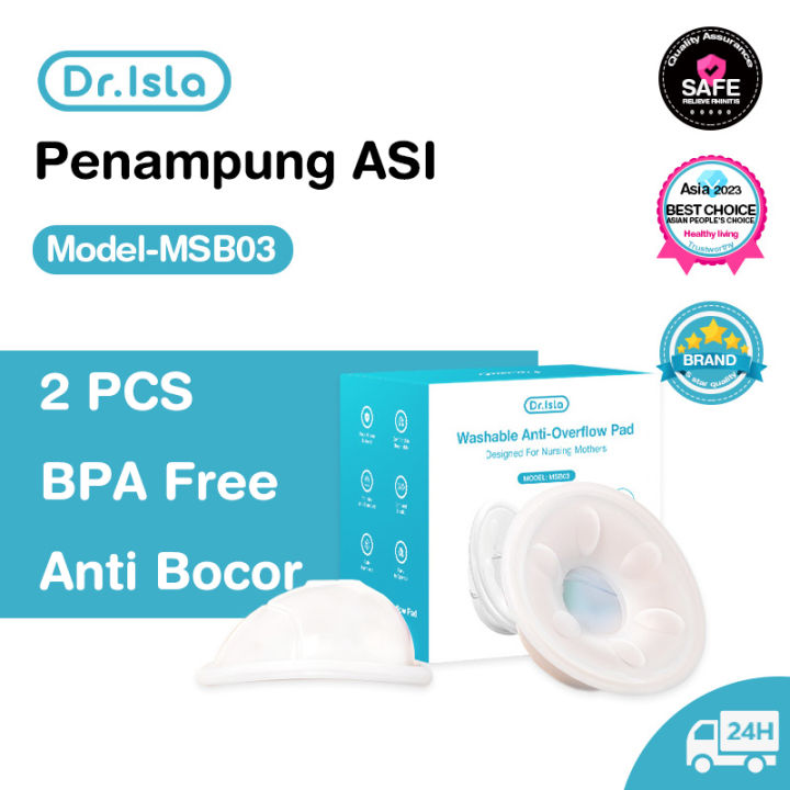 Dr.isla Silicon 2Pcs Breastpad Saver Shield Breast Milk Collector BPA Free Penampung ASI